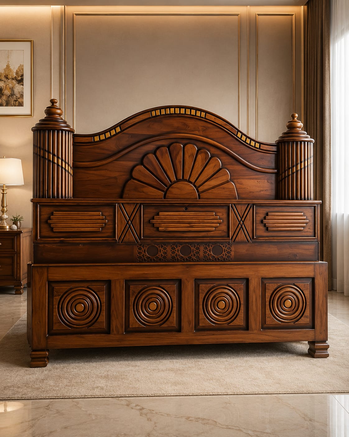 Golden wave storage bed